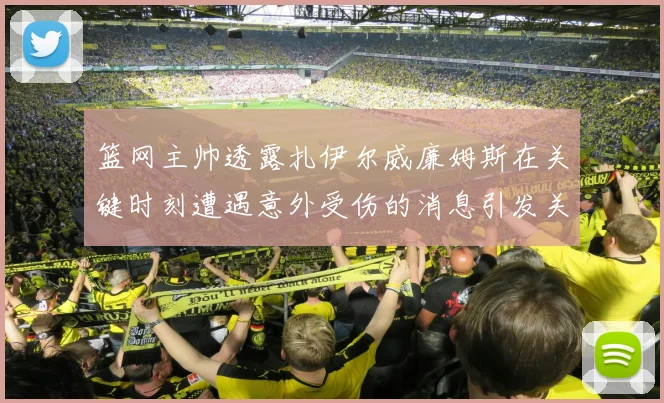 篮网主帅透露扎伊尔威廉姆斯在关键时刻遭遇意外受伤的消息引发关注